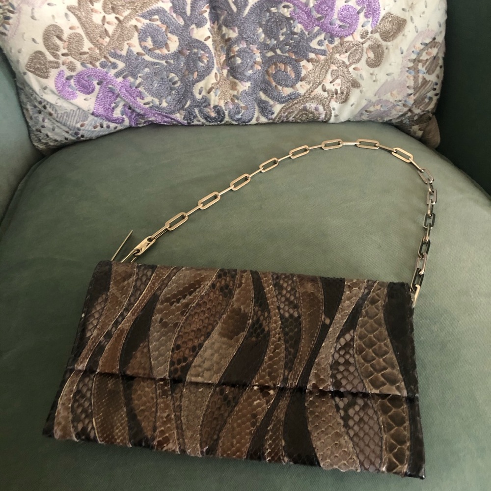 Gucci Python Evening Clutch